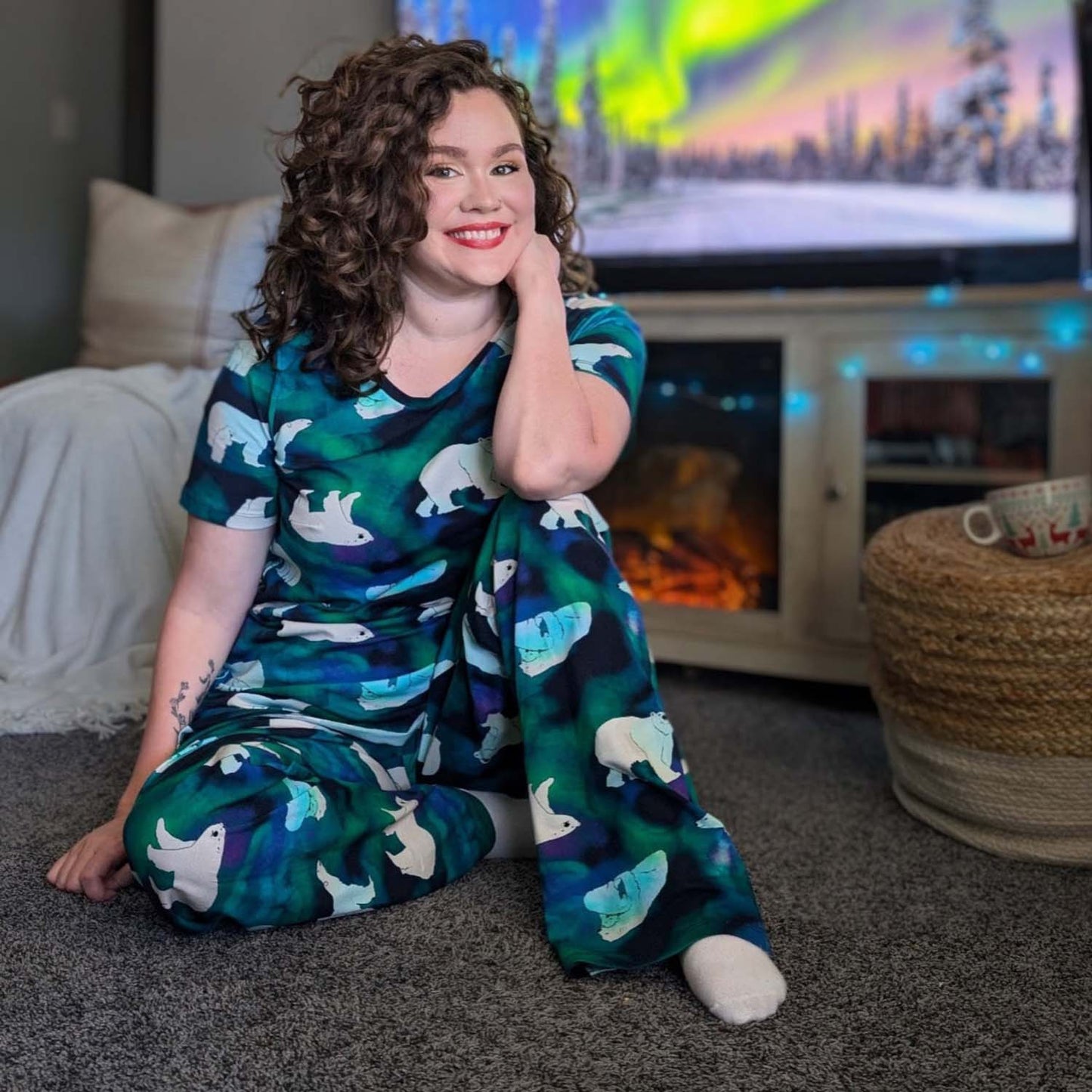 Organic Cotton PJ Top - Polar Bears