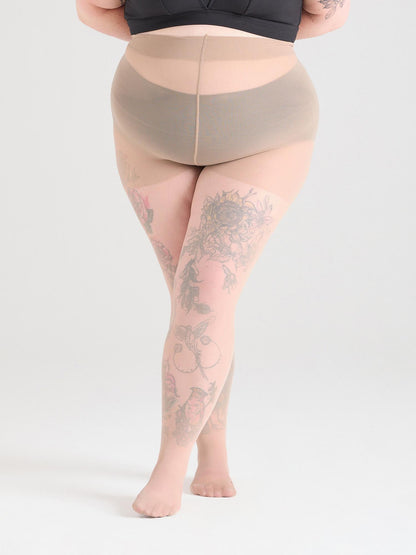 30 Denier Sheer Halo Tights - Builders Tea