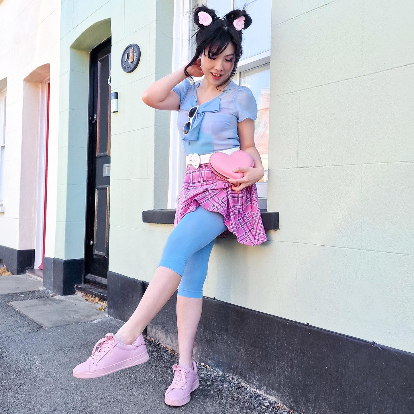 Stay Cool Capri Tights - Ice Blast