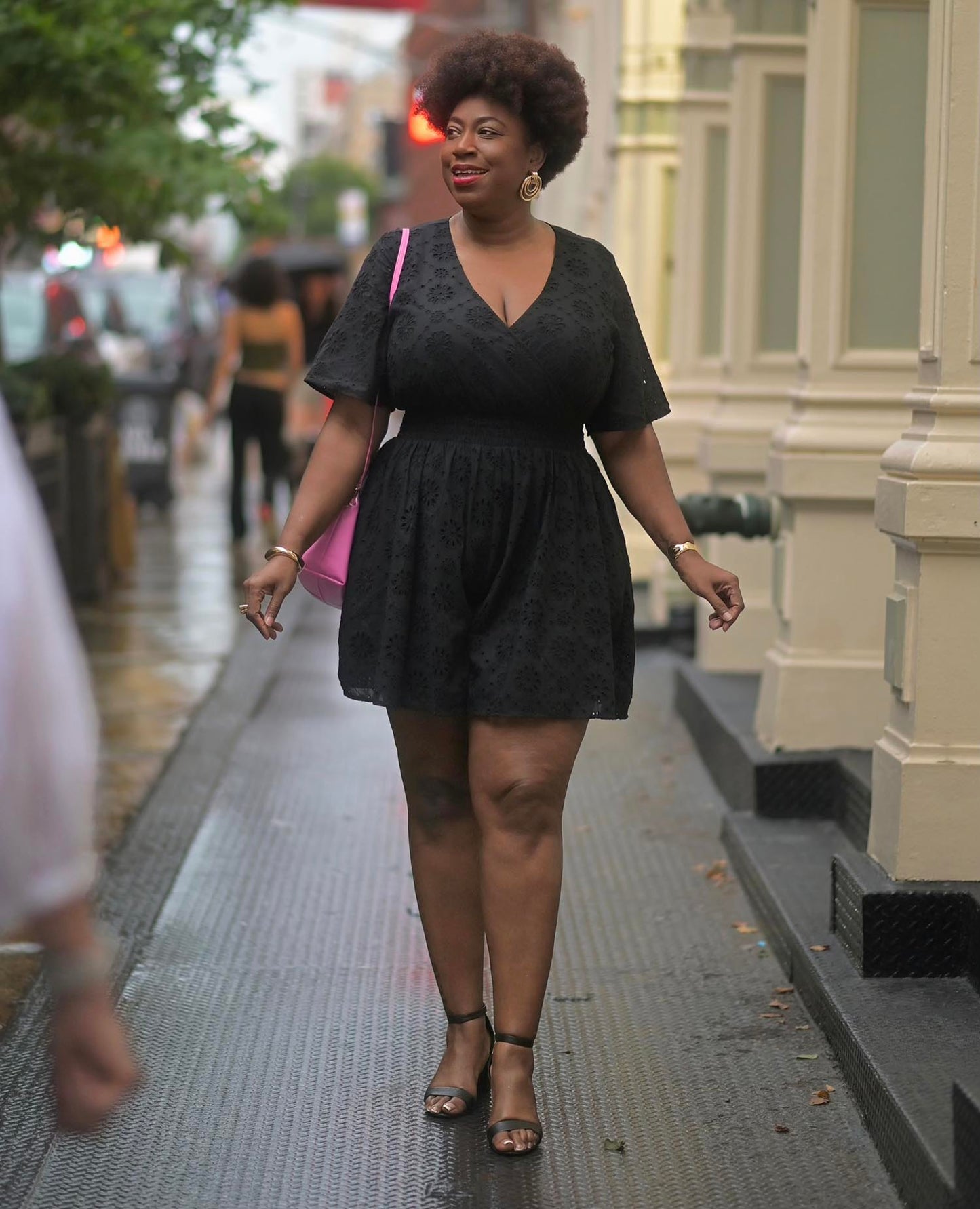 Broderie Anglaise Playsuit - Black