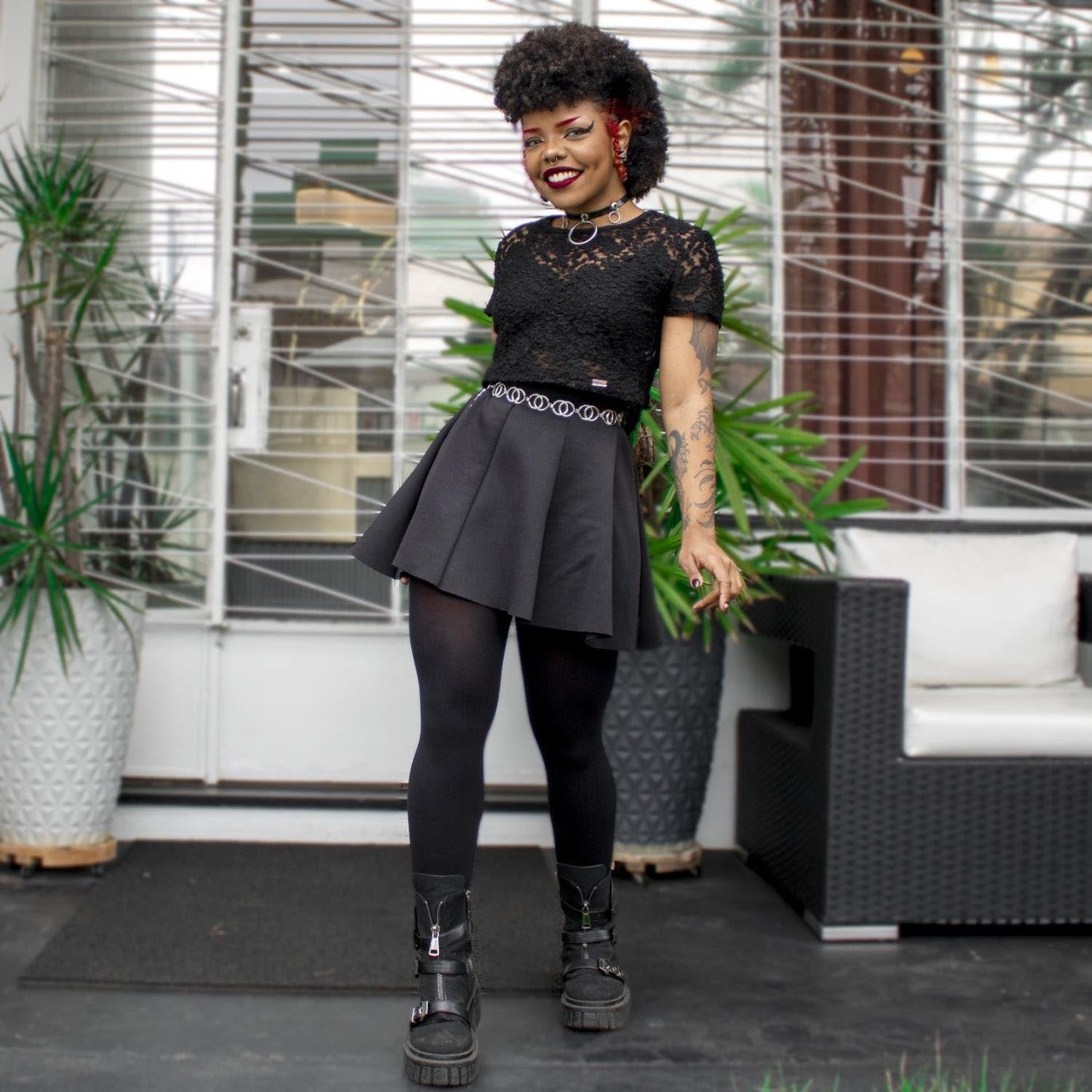 80 Denier Castor Oil Tights - Black