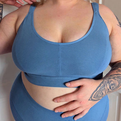 Organic Cotton Bra - Denim