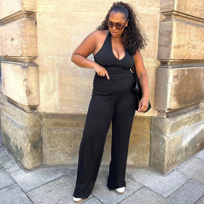 Wide Leg Leggings - Black