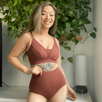 Everyday Ribbed Bra - Root Beer