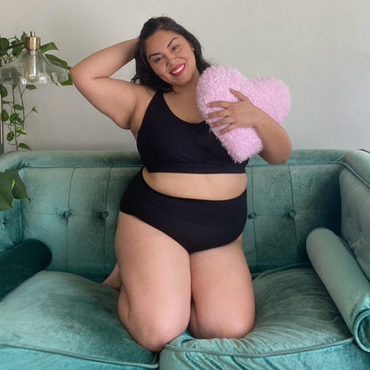 Organic Cotton Lacey Super High Waist Knickers