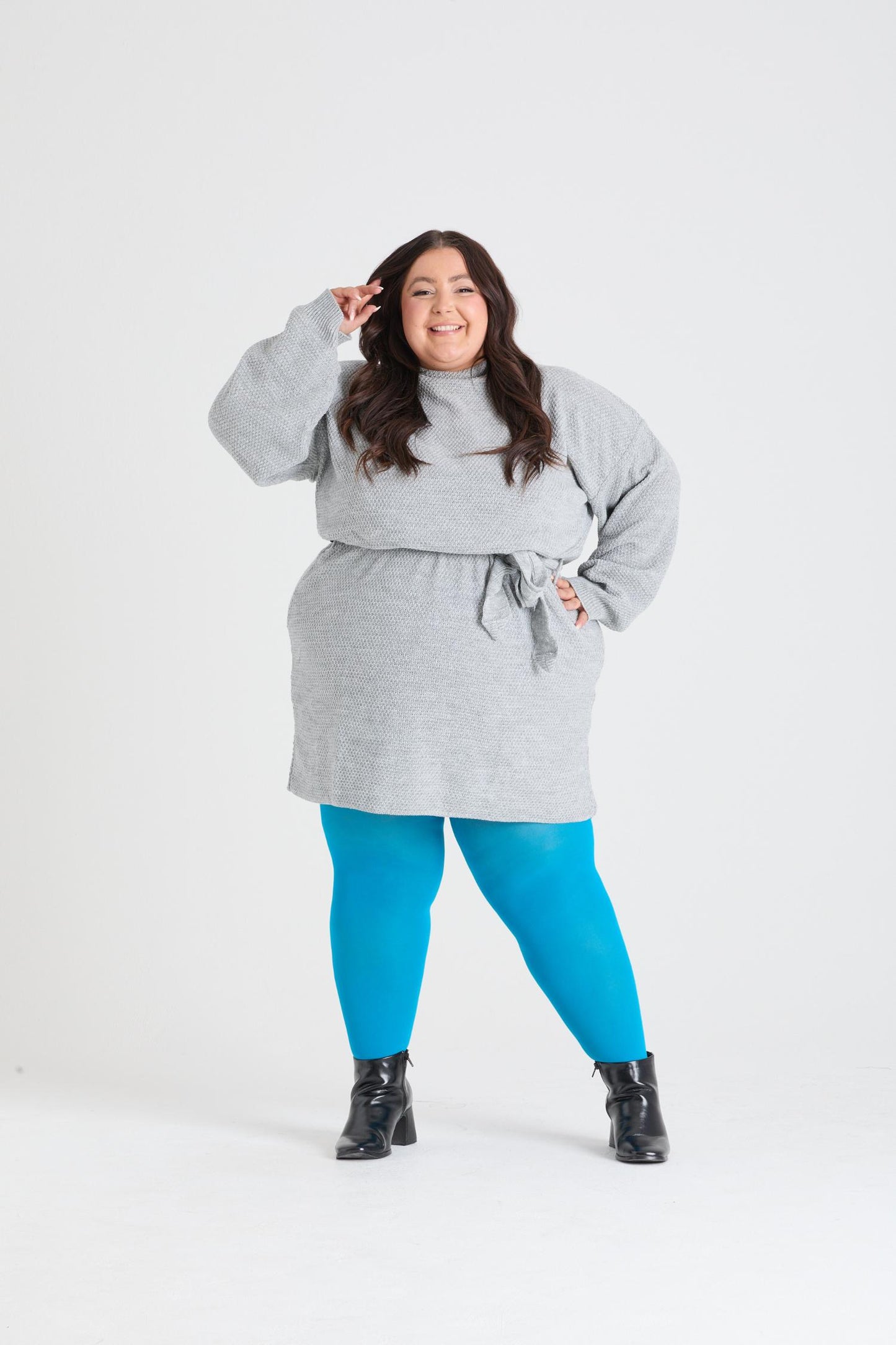 50 Denier Tights - Petrol Blue