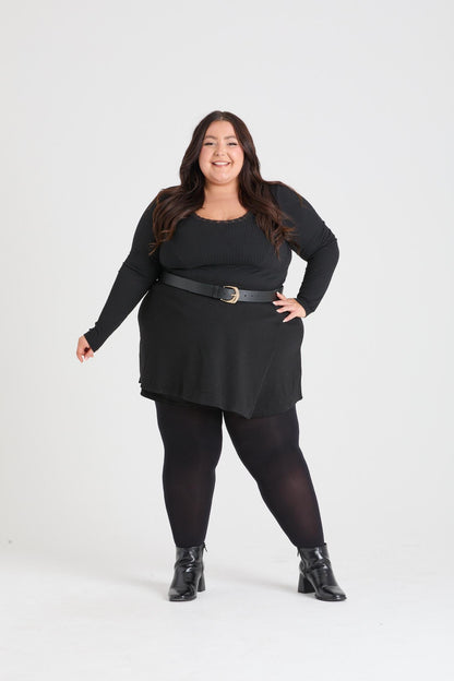 80 Denier Castor Oil Tights - Black