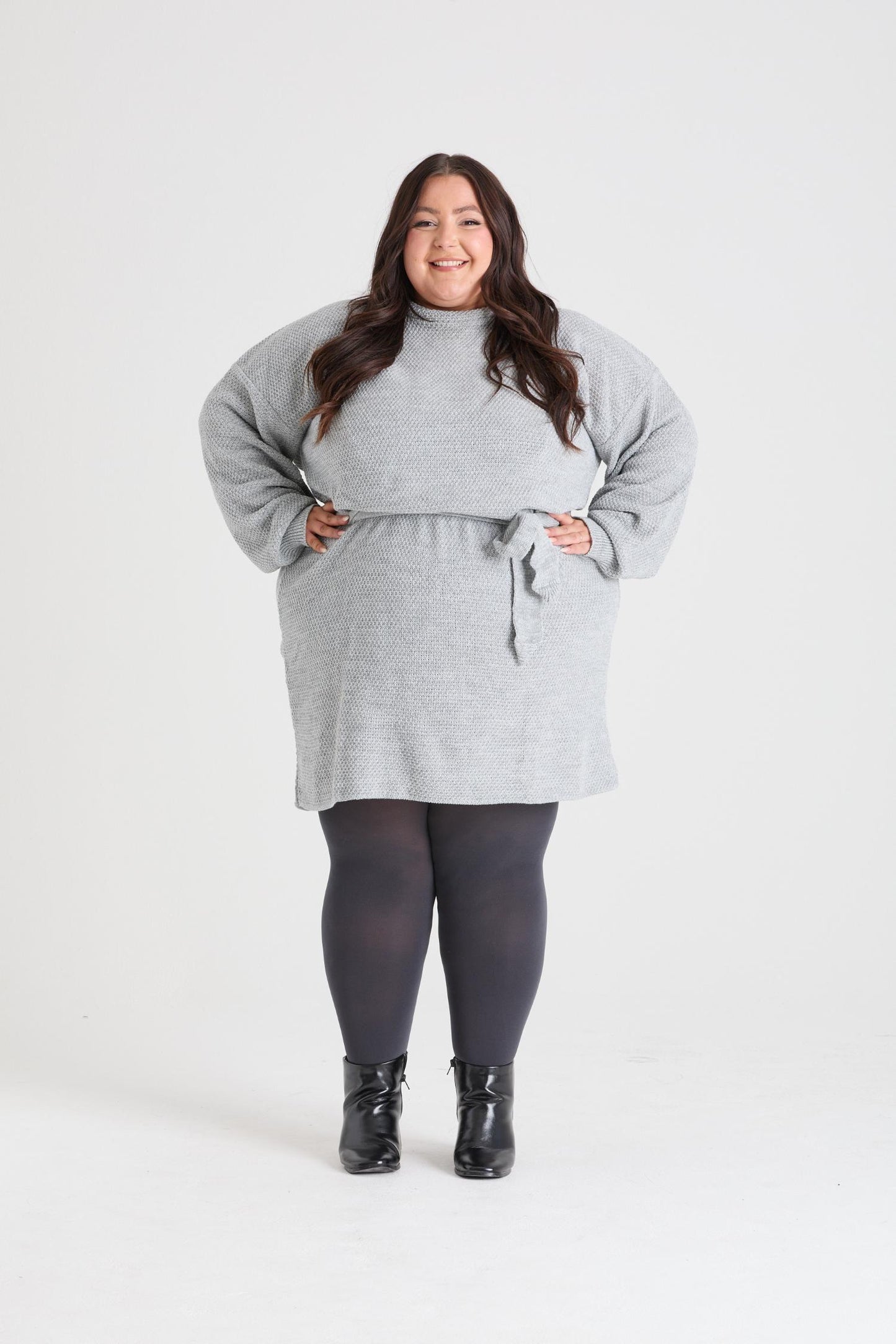 80 Denier Castor Oil Tights - Slate