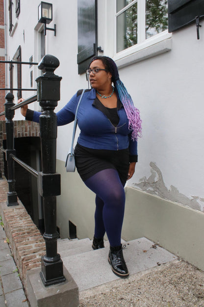 80 Denier Castor Oil Tights - Navy