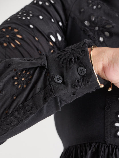 Broderie Anglaise Shirt - Black