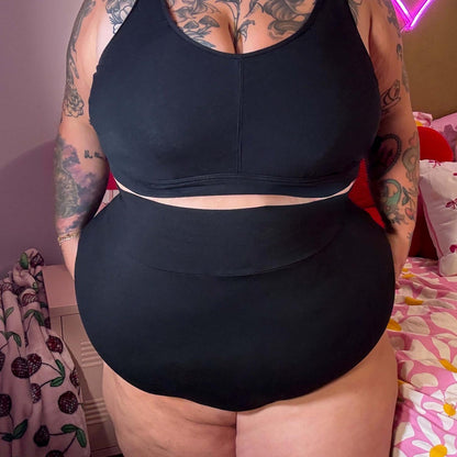 Organic Cotton Lacey Super High Waist Knickers