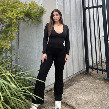 Kick Flare Leggings - Black