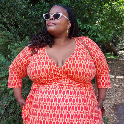 Wrap Dress - Red City