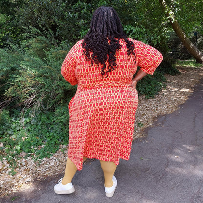 Wrap Dress - Red City