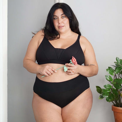 Organic Cotton Lacey Full Brief Knickers