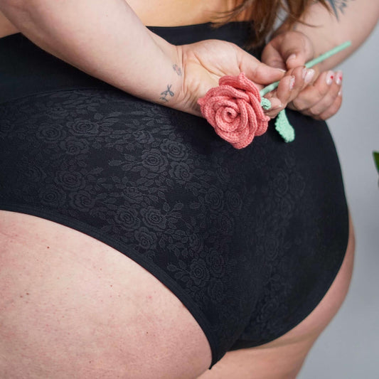 Organic Cotton Lacey Full Brief Knickers