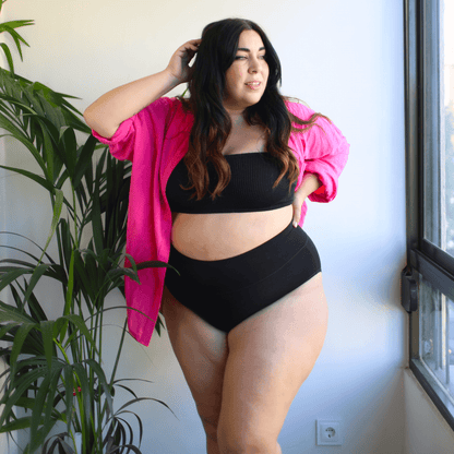 Organic Cotton Full Brief Knickers - Black