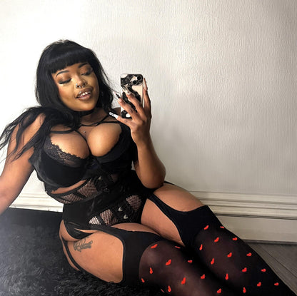 Sheer Mock Garter - Love Me