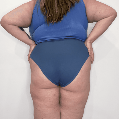 Organic Cotton Super High Leg Knickers - Denim