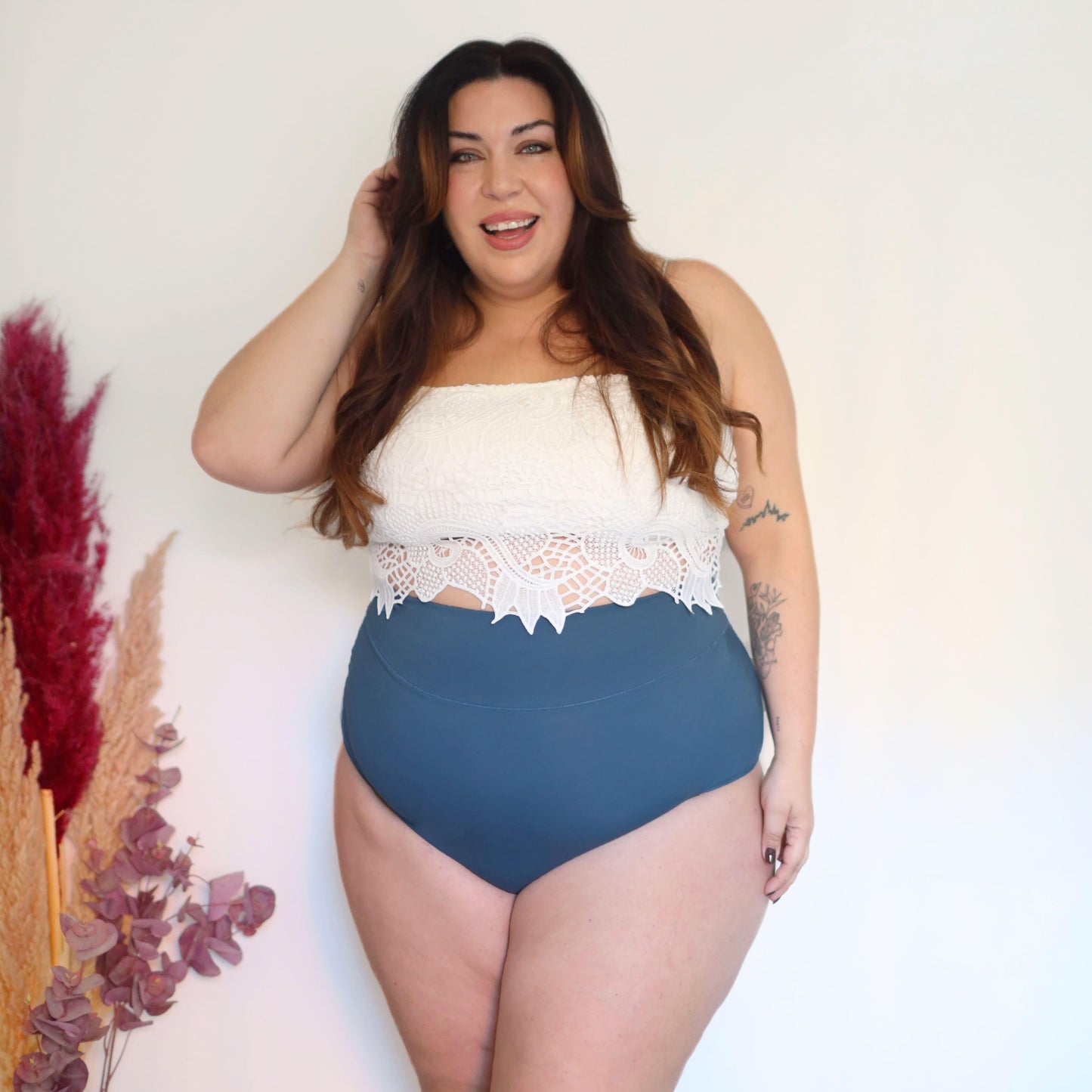 Organic Cotton Super High Waist Knickers - Denim