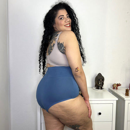 Organic Cotton Super High Waist Knickers - Denim